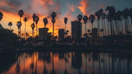 Fototapeta premium Long Beach, California: City Overview and Highlights