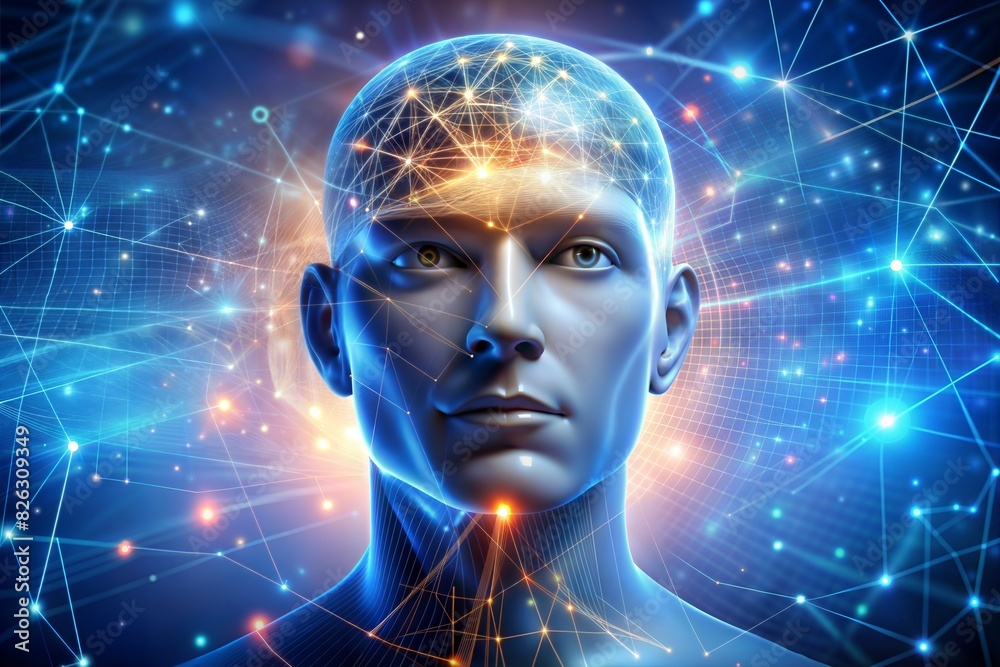 Canvas Prints concept of human brain in the background