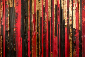 Vibrant textured background with vertical red and gold stripes, ideal for creative designs
