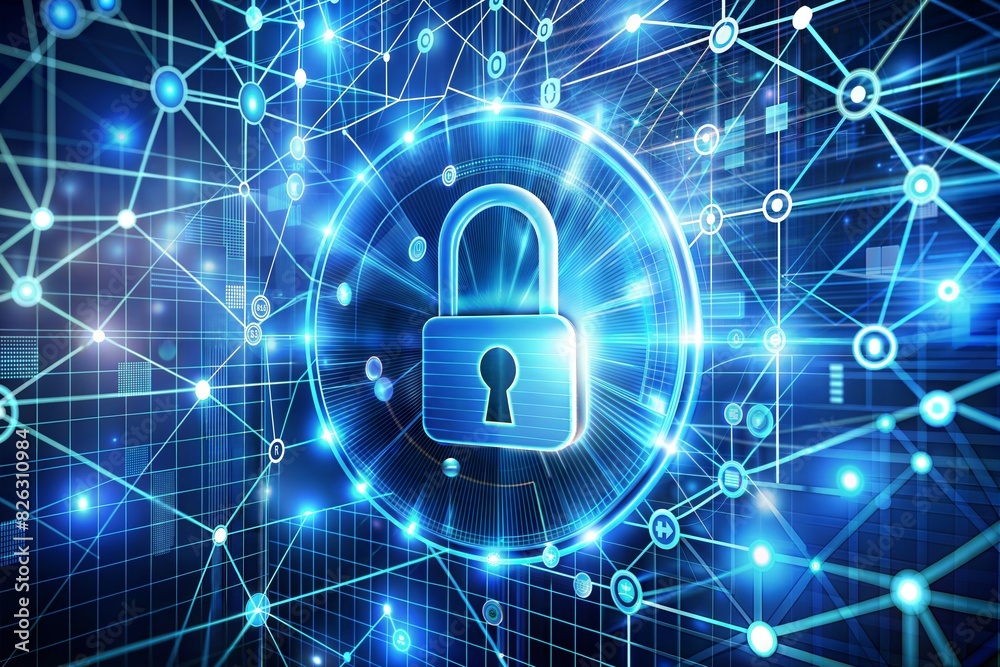 Canvas Prints cyber security data protection business technology privacy concept.