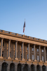 Obraz premium Facade of Palais Brongniart adorned with ornate columns. Paris, France