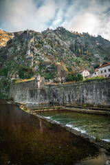 Fototapeta premium Clouds over the mountains in Montenegro are a reflection of the sea