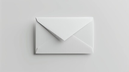 An envelope with white ink, corporate identity, and a flat lay image - Powered by Adobe