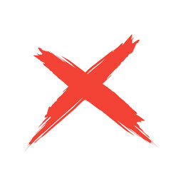 grunge red cross sign