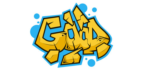 Good word graffiti text font illustration 