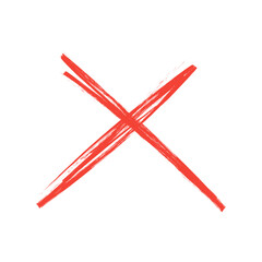 grunge red cross sign