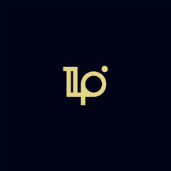 Modern Letter lp logo vector design template