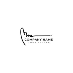 Mm Initial signature logo vector design