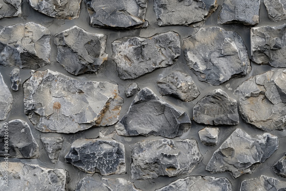 Poster close up of a stone wall with a red fire hydrant, ideal for urban infrastructure concepts