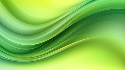 Obraz premium A flowing abstract green wave design exemplifying concepts of growth, vitality, and energy in a modern style