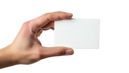 Hand Holding Blank Card - Transparent Background