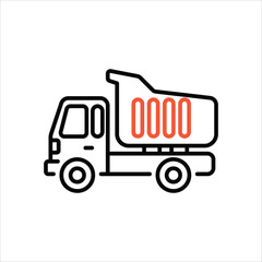 Dumper Truck vector icon
