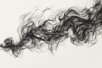 A captivating black and white photo of swirling smoke. Perfect for adding a mysterious touch to your design projects