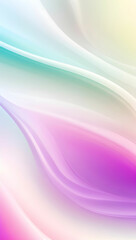 Translucent pastel smooth background with abstract multi colored waves and curves.