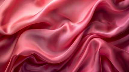 Obraz premium Generate an image of a pink silk fabric with soft folds and a luxurious feel. The fabric should be the main focus of the image, with a shallow depth of field.