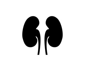 Kidney icon. Silhouette with internal organs vector design and illustration. 

