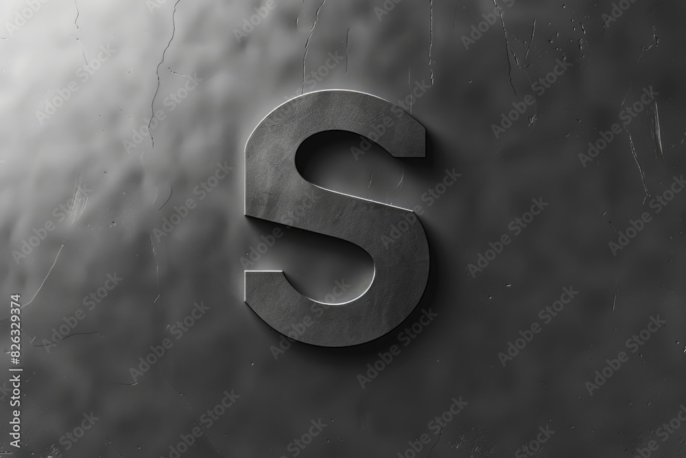 Aufkleber a simple black and white image of the letter s. suitable for various design projects