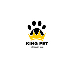 king pet logo design concept 