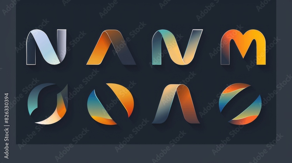 Poster a collection of various types of letters. can be used for educational or design purposes