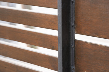Closeup of a wooden fence