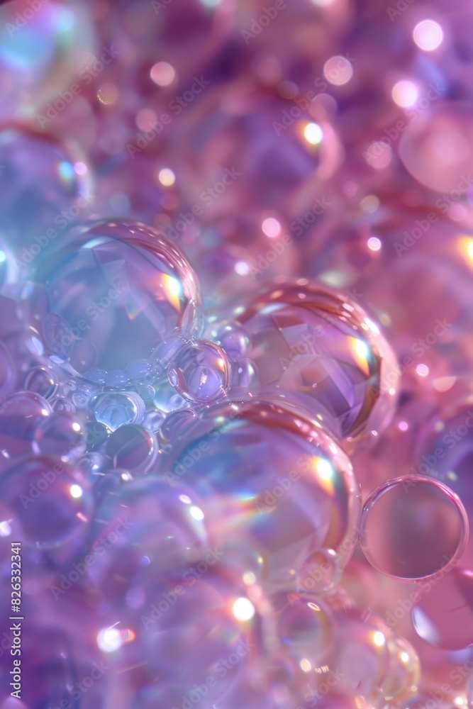 Aufkleber A bunch of bubbles floating on top of each other. Suitable for various designs and projects