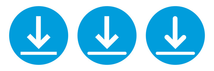 Download icon set. Software download icon . Web icon set . Icons collection. Vector illustration on white background in eps 10.