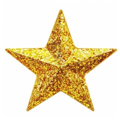 Glitter yellow star symbol isolated