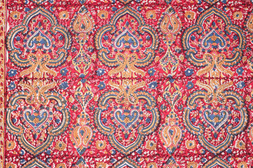 Light Pink Traditional floral design table cloths on table 