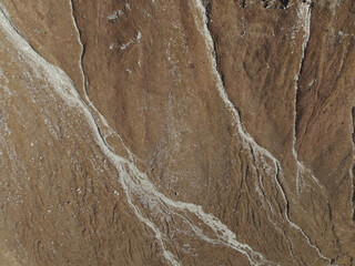 Aerial view of Rock face in San Bernardino pass in the Swiss Alps