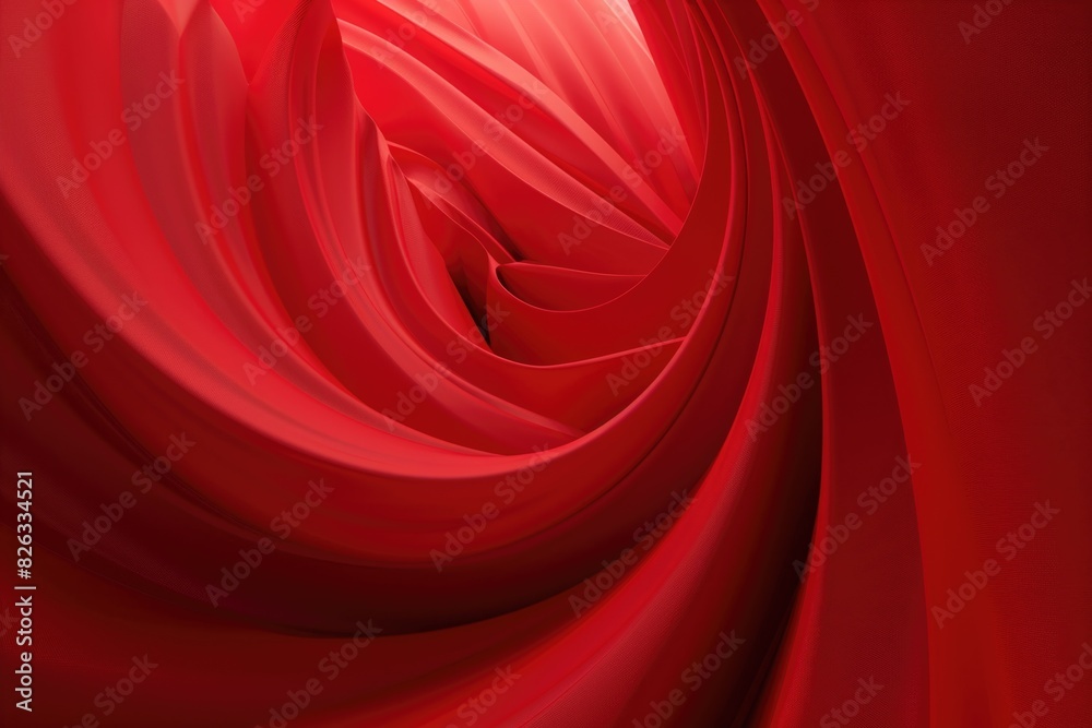 Poster detailed close-up of a red swirl design, ideal for graphic design projects