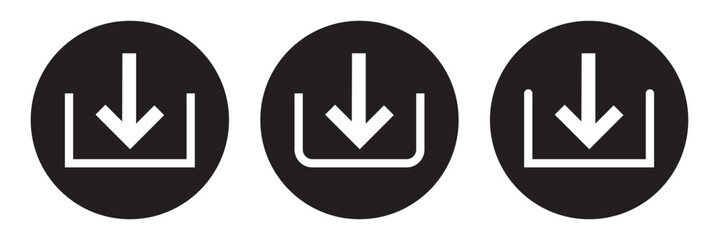 Download icon set. Software download icon . Web icon set . Icons collection. Vector illustration on white background in eps 10.