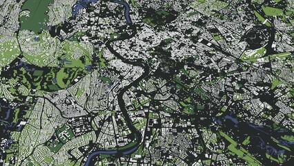 Obraz premium 3D illustration of city and urban in Rome Italy