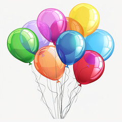 Obraz premium Various colored balloons Ready to float up into the air