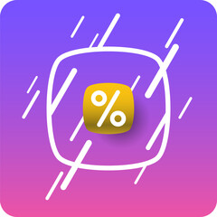 An image to advertise the sale. Sticker for advertising discounts. Vector graphics in a modern style. Minimalistic vector design.