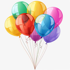 Various colored balloons Ready to float up into the air