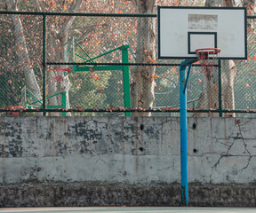 Basketball rack in the Wuhan University Stadium.