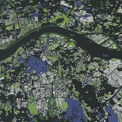 3D illustration of city and urban in Seoul South Korea