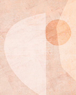 Fototapeta Minimal abstract art beige earth tones 