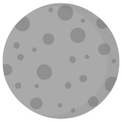 Gray moon illustration 
