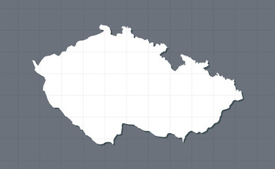 Vector map Czech template Europe outline country