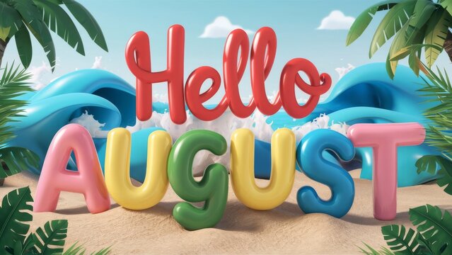 Hello August Greeting Card