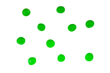 Pattern from colored glass stones on gray isolated on a transparent background