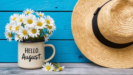 Hello August Greeting Card