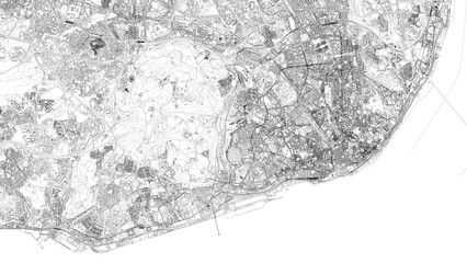 Obraz premium 3D illustration of city and urban in Lisbon Portugal