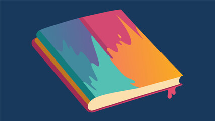 The edges of the pages of a journal are meticulously dipdyed giving it a beautiful gradient effect.. Vector illustration