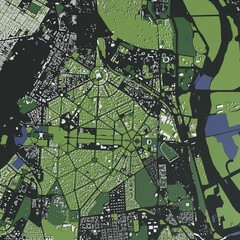 3D illustration of city and urban in New Delhi India