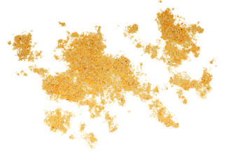 pile brown sugar isolated on white background