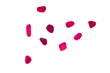 purple small pills isolated on a transparent background