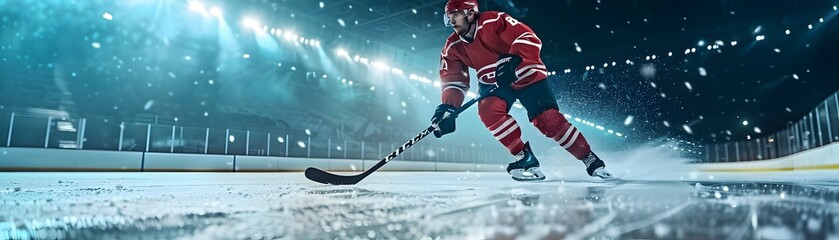 High Energy Ice Hockey Action on the Rink with Fast Paced Gameplay and Competitive Spirit