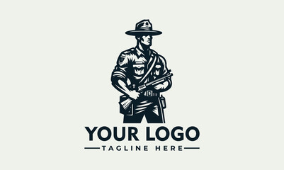 Forest Ranger Mascot Vector Logo Protect the Wild Friendly and Engaging Cartoon Character Guardian of Nature